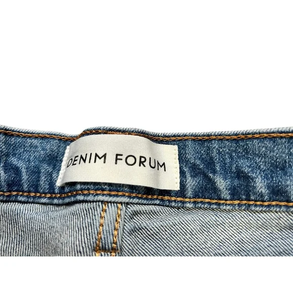 Aritzia Denim Forum Mid Thigh Denim Shorts Blue Size 27 - Picture 4 of 8